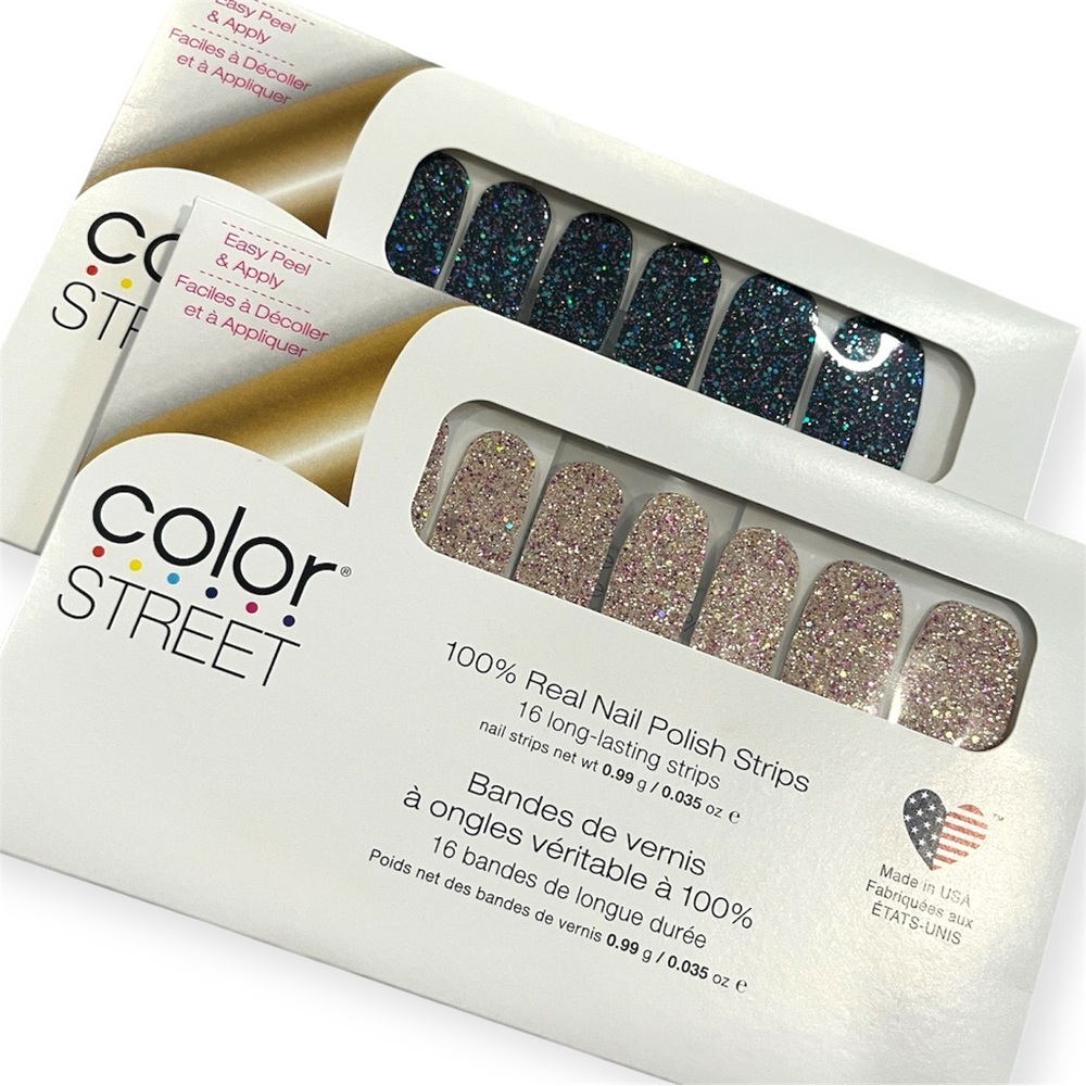 Color Street RETIRED Glitter Nail Bundle - 2 Sets of 16 Tokyo Lights Holidaze